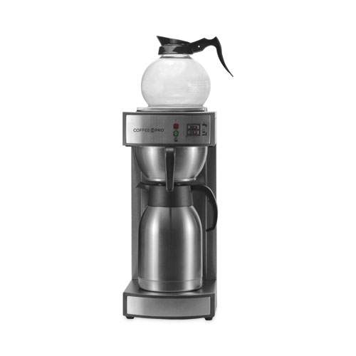 Coffee Pro Stainless Steel 12-Cup Thermal Institutional Brewer, 15.5 x 14.75 x 17 inch