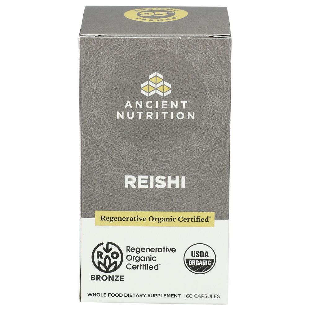 Ancient Nutrition Organic Reishi Supplement Capsules, 60 count