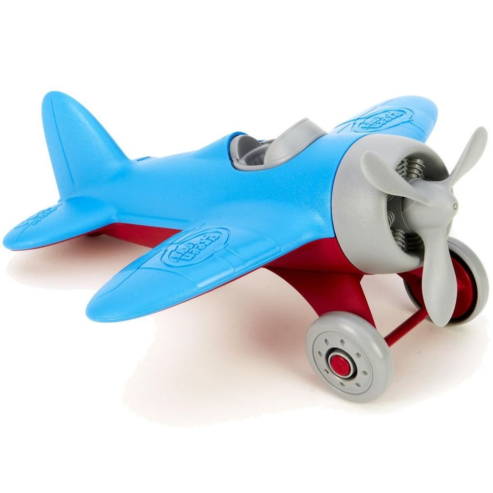 Green Toys Blue Airplane for Ages 1 Plus Baby, 8.5 x 9 x 4.5 inch