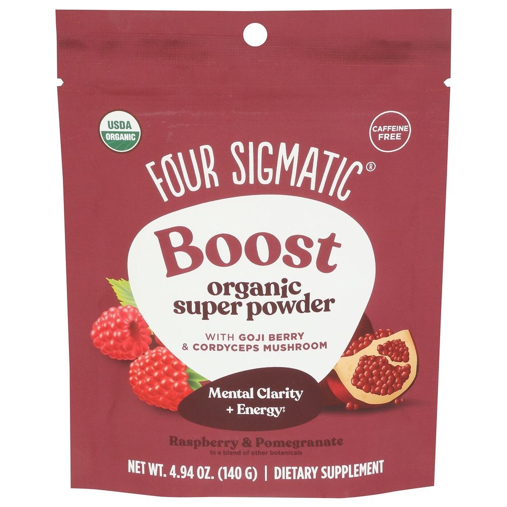 Four Sigmatic Organic Raspberry and Pomegranate Boost Super Powder, 4.94 Ounce
