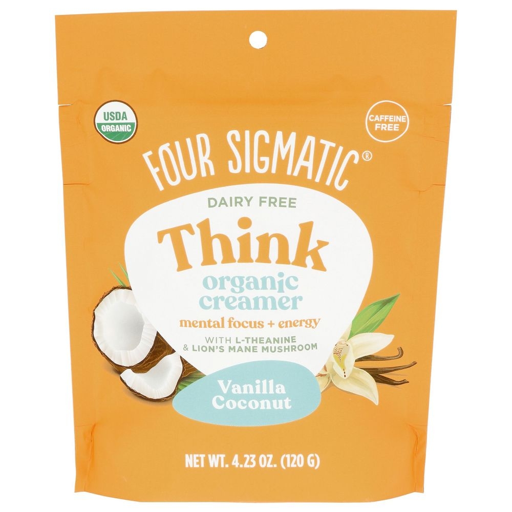 Four Sigmatic Organic Vanilla Coconut Think Creamer, 4.23 Ounce -- 6 per case