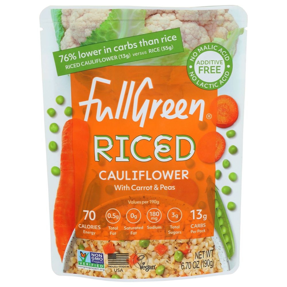 Fullgreen Riced Cauliflower with Carrot and Peas, 6.7 Ounce -- 6 per case