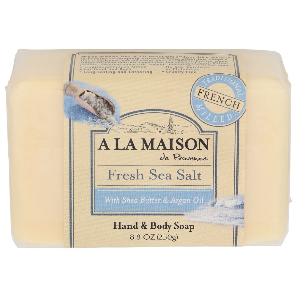 A La Maison Fresh Sea Salt Bar Soap, 8.8 Ounce