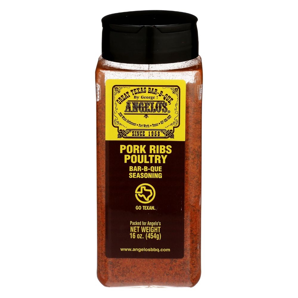 Angelos Pork Ribs Poultry BBQ Seasoning, 16 Ounce -- 6 per case
