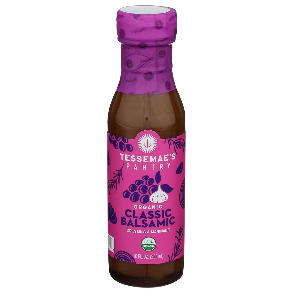 Tessemaes Organic Classic Balsamic Dressing and Marinade, 10 Ounce -- 6 per case