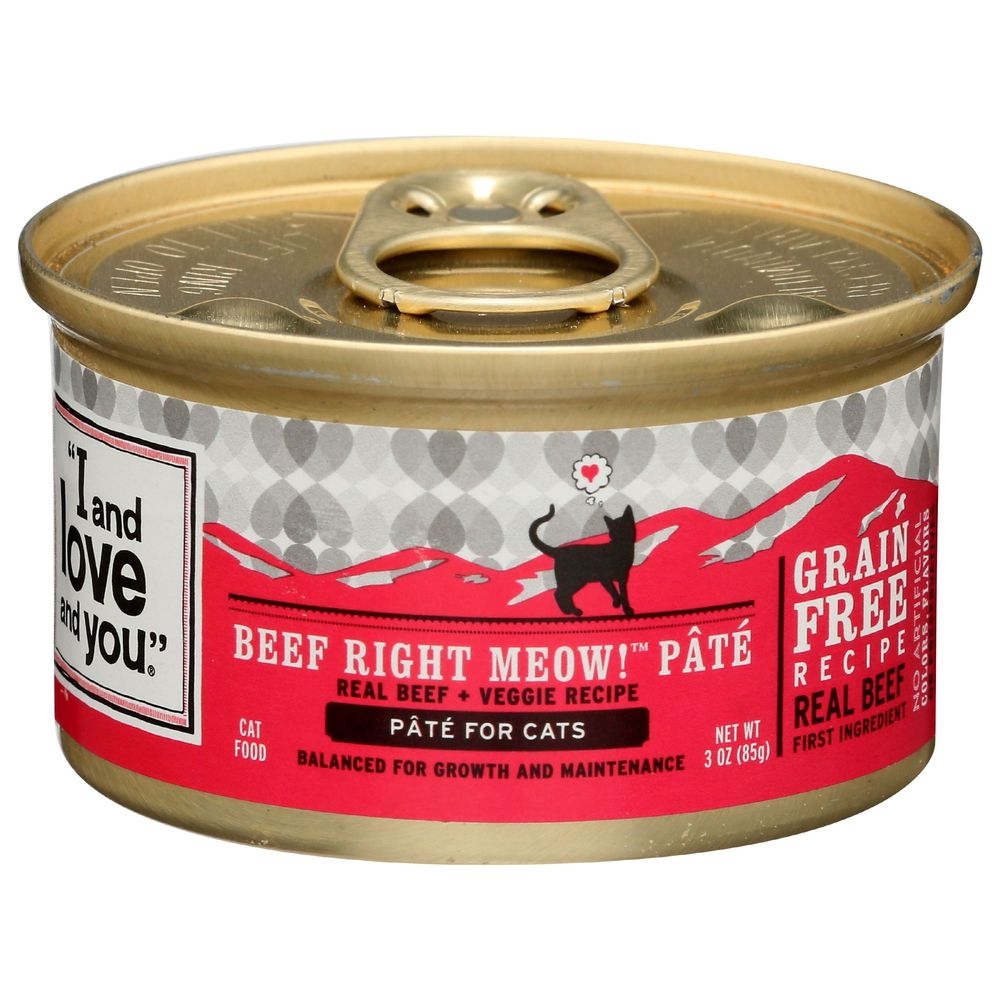 I and love and You Beef Right Meow Pate Wet Cat Food, 3 Ounce Can -- 24 per case