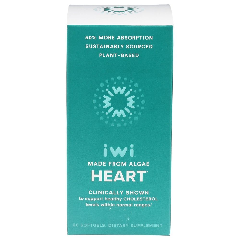 Iwi Heart Algae Omega 3 Softgels, 60 count