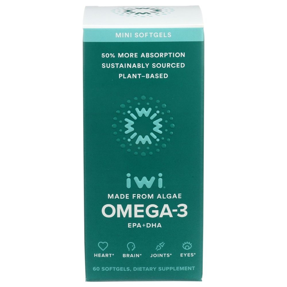 Iwi Algae Omega 3 EPA Plus DHA Softgels, 60 count