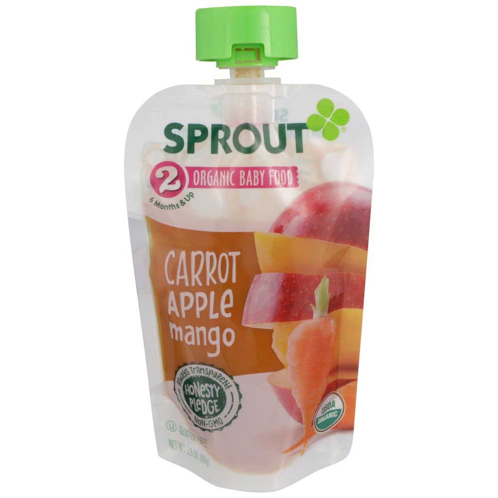 Sprout Organic Carrot Apple Mango Baby Food, 3.5 Ounce -- 12 per case