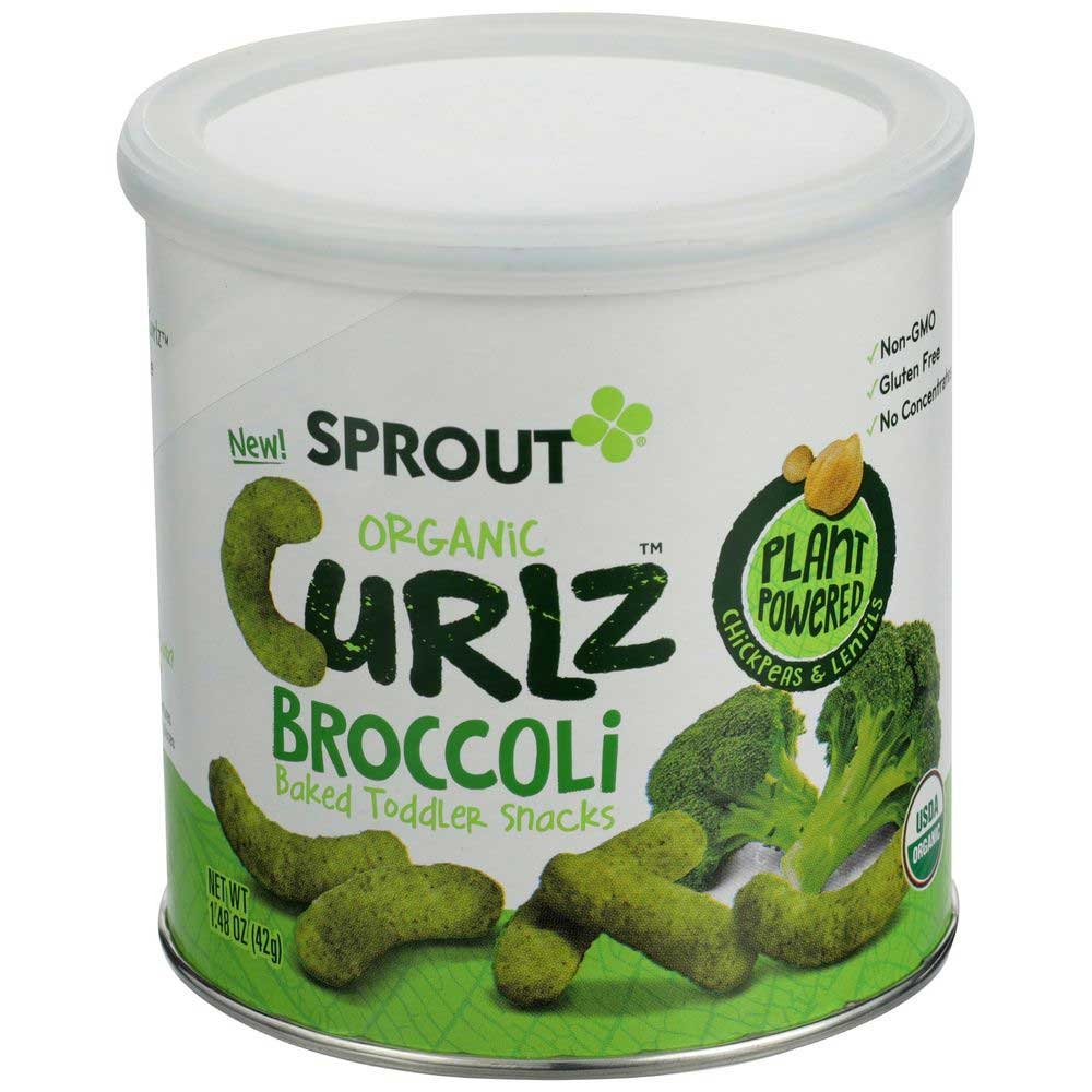 Sprout Organic Curlz Broccoli Toddler Snacks, 1.48 Ounce -- 6 per case