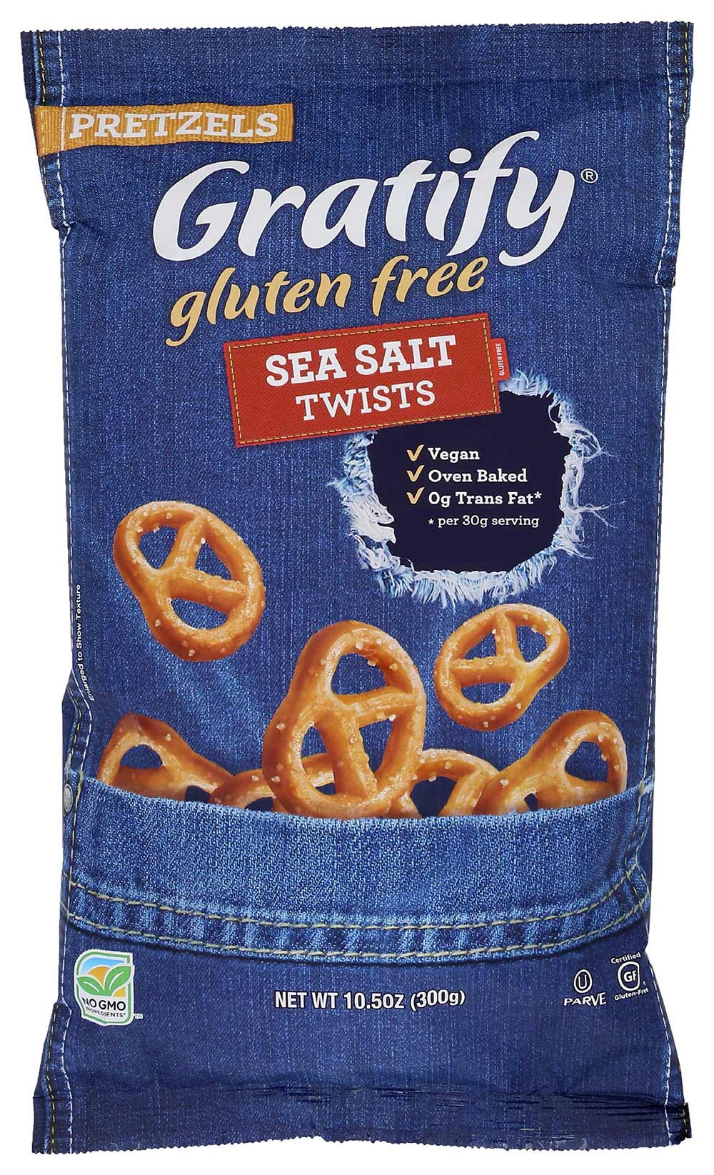 Gratify Gluten Free Sea Salt Pretzel Twist, 10.5 Ounce -- 6 per case