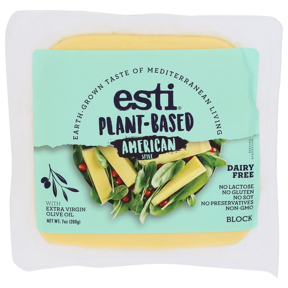 Esti Plant Based American Style Cheese Block, 7 Ounce -- 8 per case