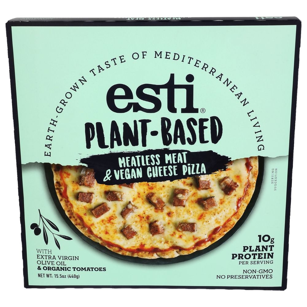 Esti Plant Based Meatless Meat and Vegan Cheese Pizza, 15.5 Ounce -- 12 per case