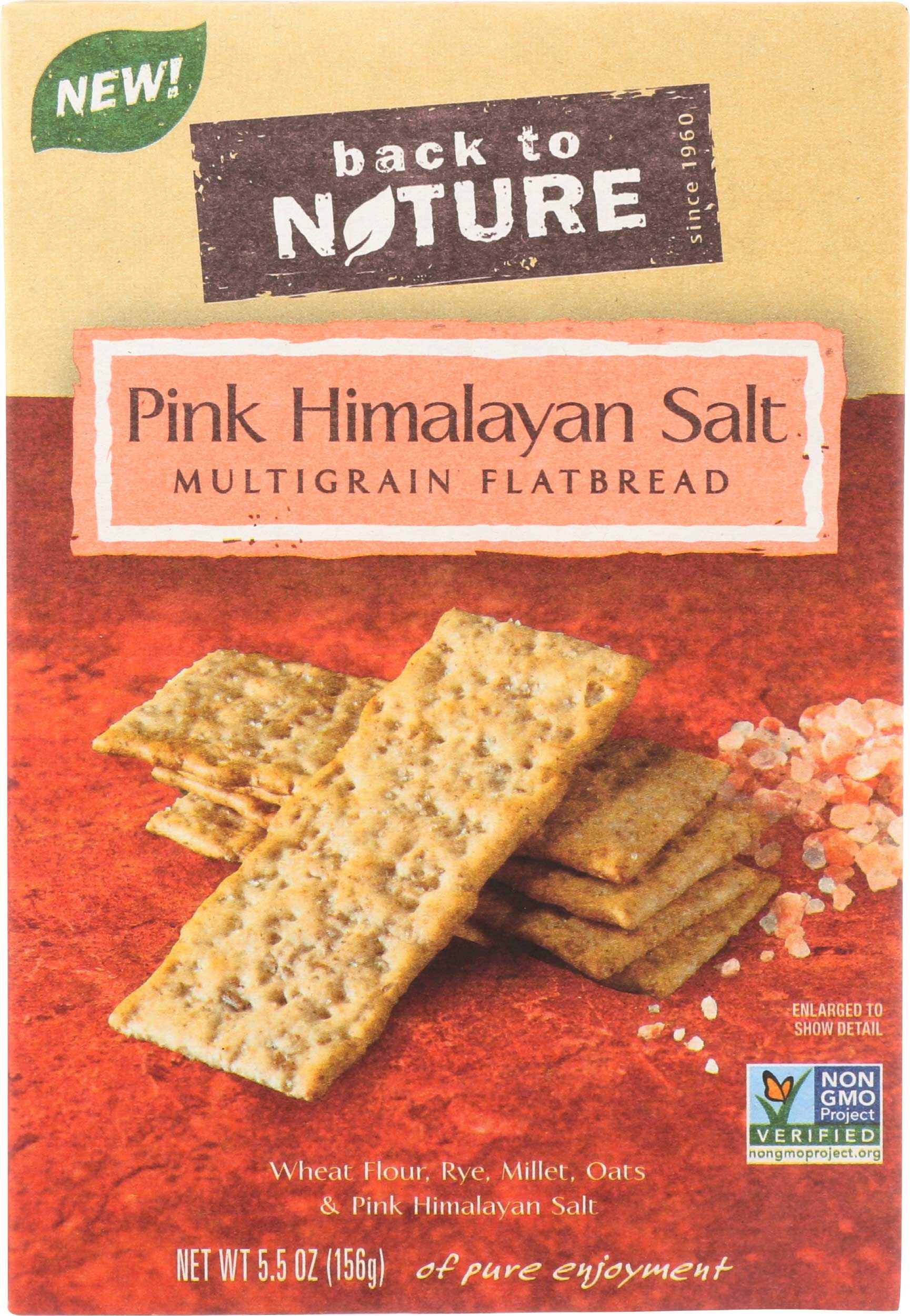 Back To Nature Pink Himalayan Salt Multigrain Flatbread Cracker, 5.5 Ounce -- 6 per case