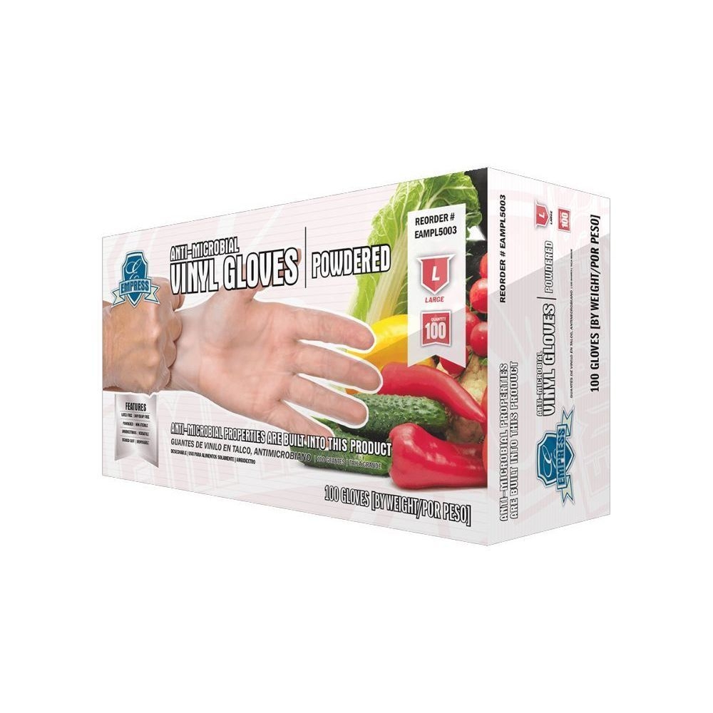 Empress Medium Powdered Vinyl Glove -- 1000 per case