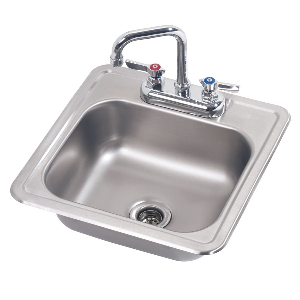 Krowne One Compartment Drop-In Sink, 15 x 15 inch
