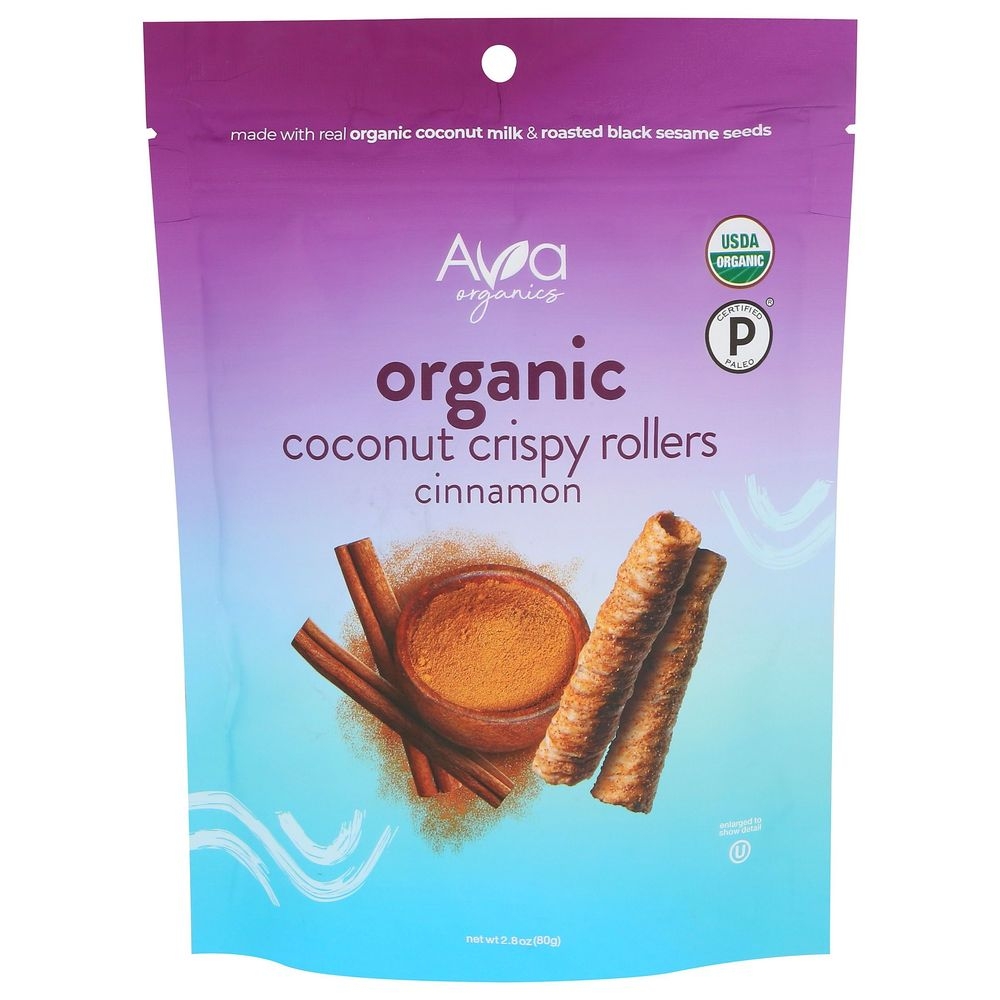 Ava Organics Cinnamon Coconut Crispy Rollers, 2.8 Ounce -- 8 per case