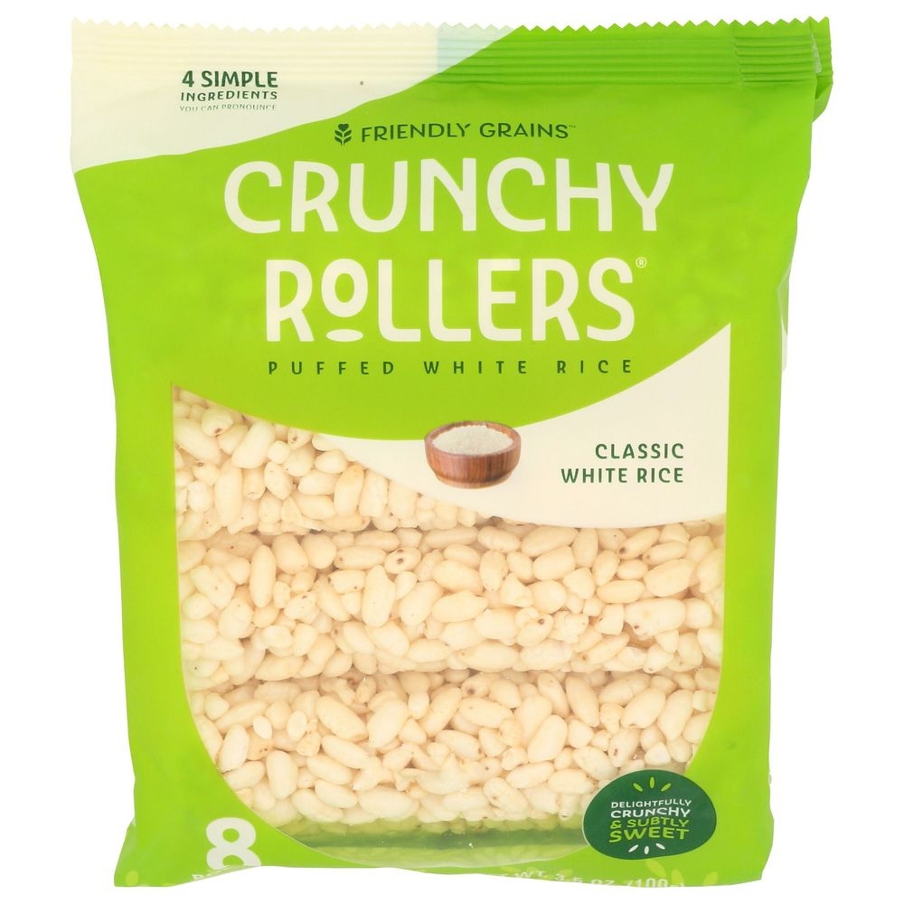 Friendly Grains Crunchy Puffed with Sweetness Rice Rollers, 3.5 Ounce -- 12 per case
