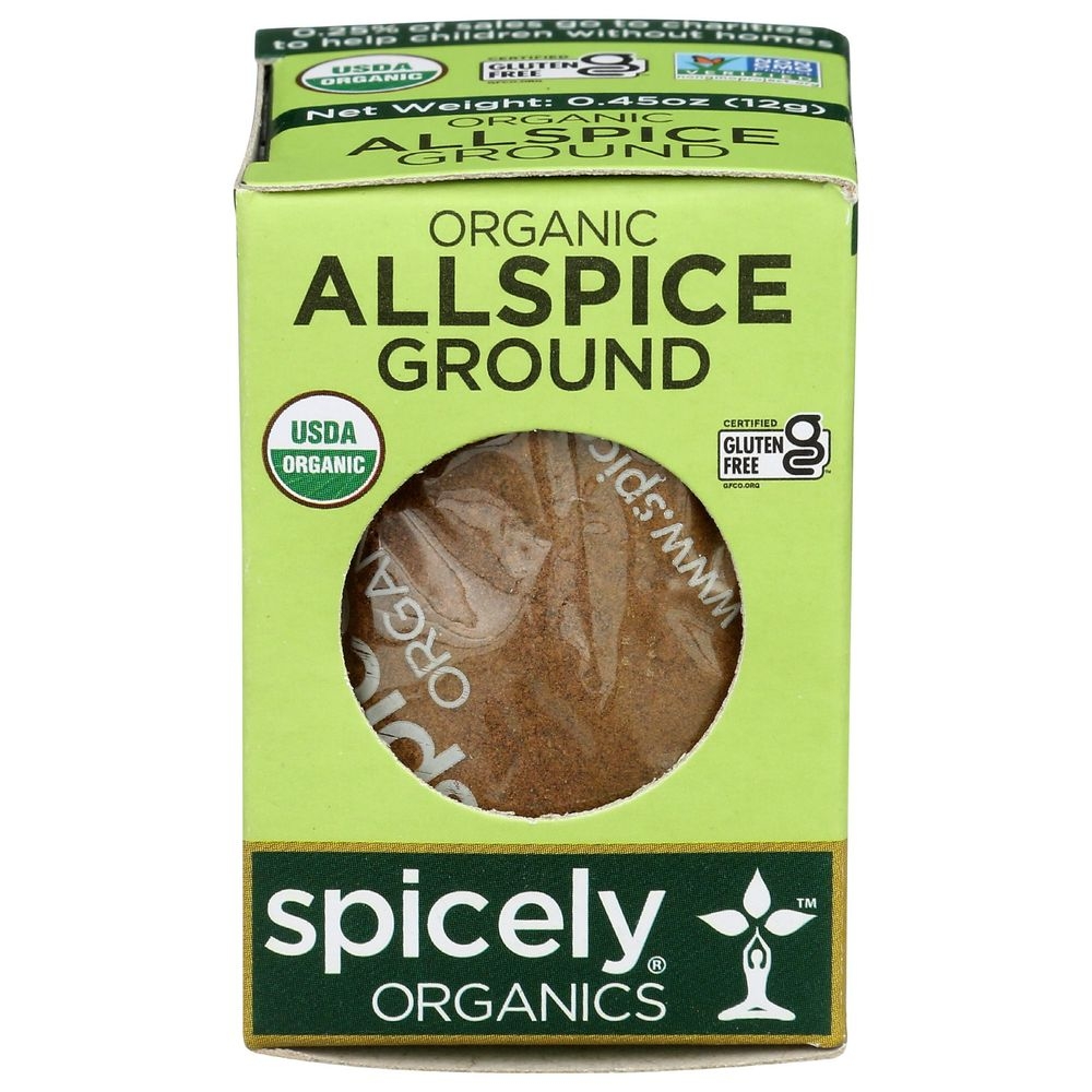Spicely Organics Ground Allspice, 0.45 Ounce Box -- 6 per case