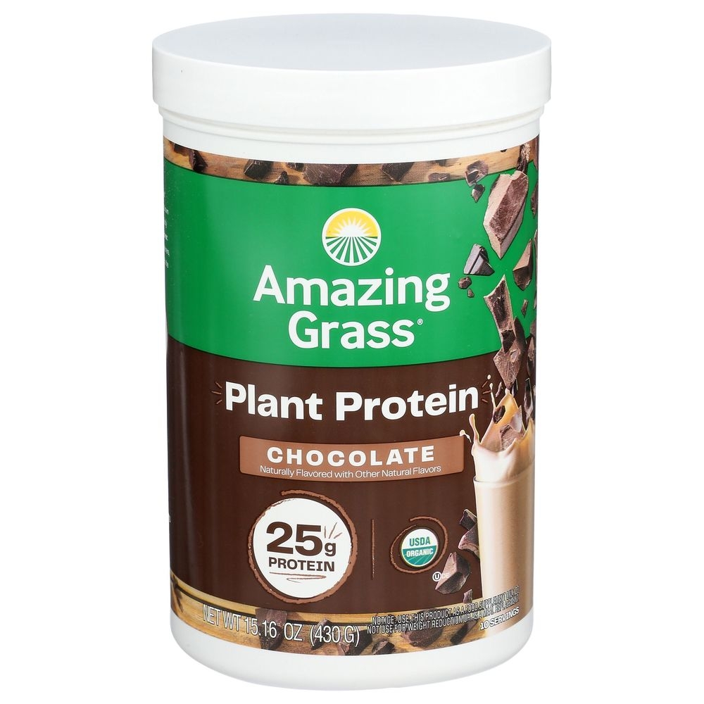 Amazing Grass Organic Chocolate Plant Protein Powder, 15.16 Ounce