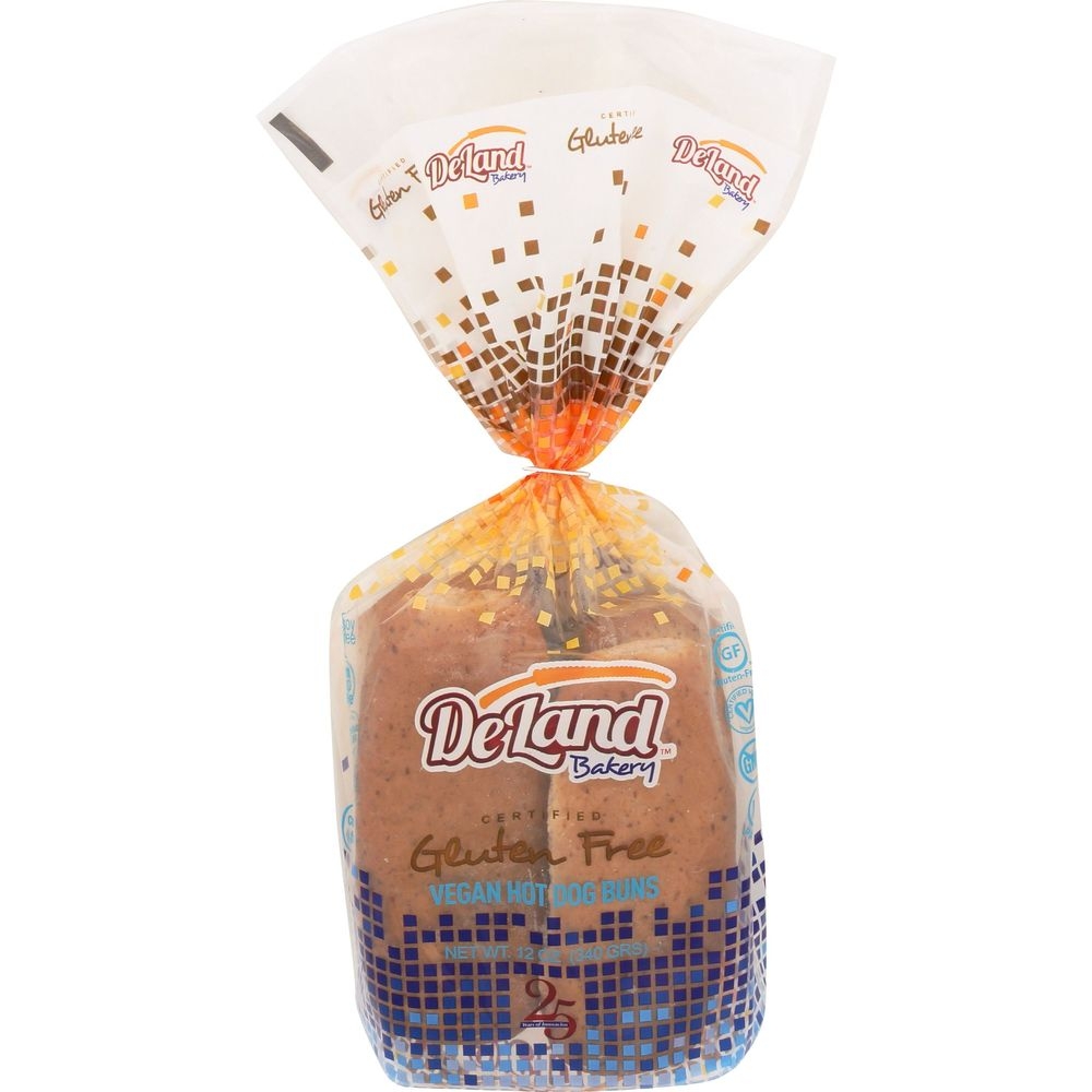 Deland Glutenfree Vegan Hot Dog Bun, 12 Ounce -- 8 per case