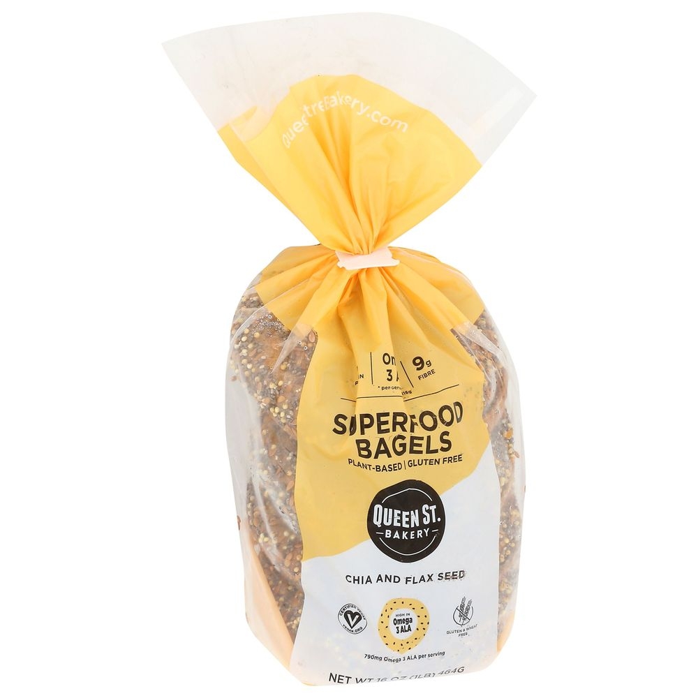 Queen Street Bakery Chia Flax Seed Bagel, 16.37 Ounce -- 5 per case