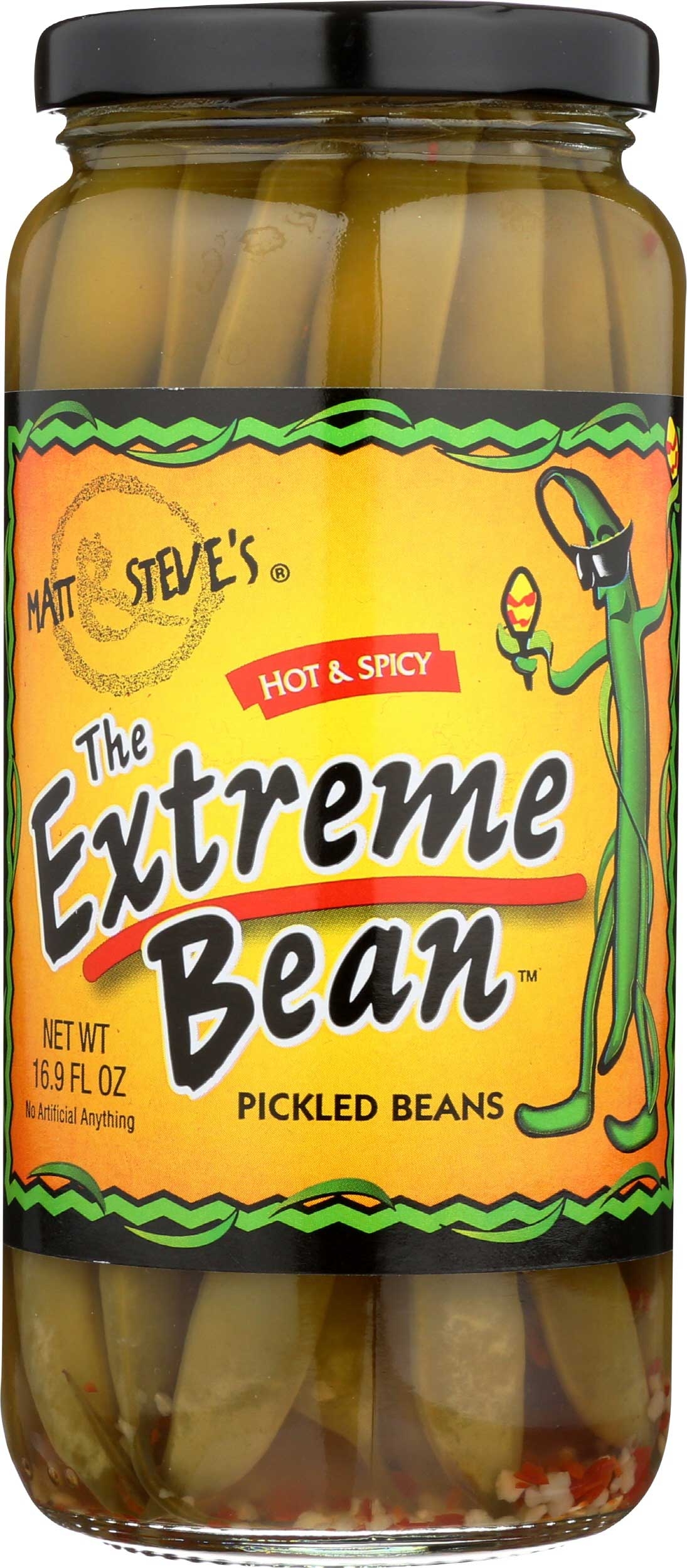 The Extreme Bean Hot N Spicy Pickled Bean, 16 Ounce -- 6 per case