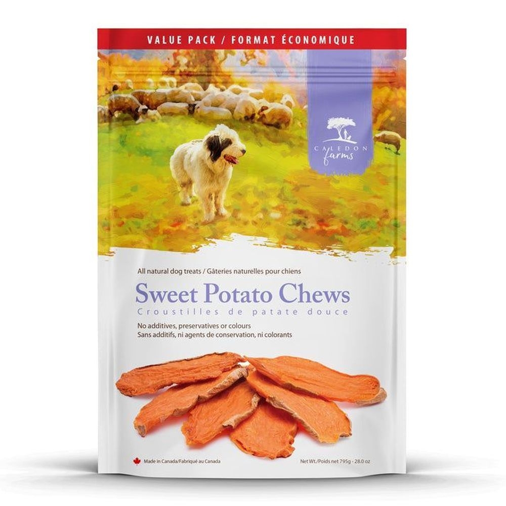 Caledon Farms Sweet Potato Chews Dog Treats - Value Pack, 28 Ounce -- 4 per case