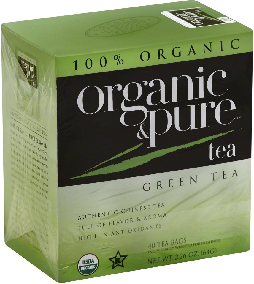 Organic & Pure Green Tea, 40 tea bags per pack -- 6 per case