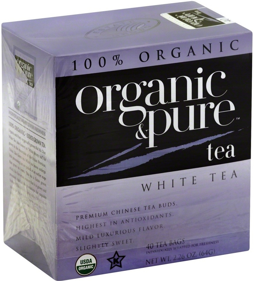 Organic & Pure White Tea, 40 tea bags per pack -- 6 per case