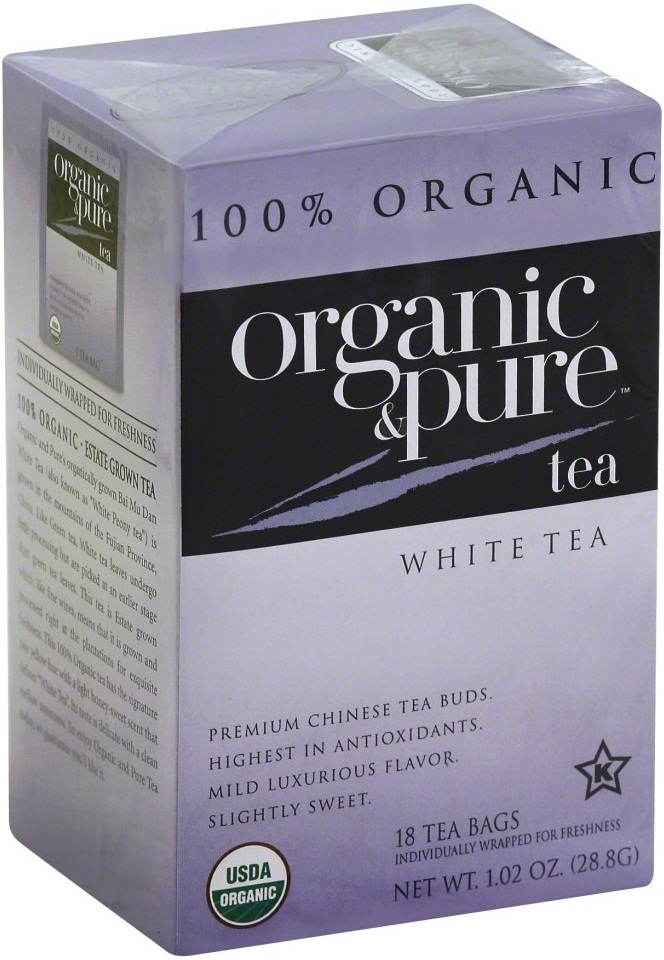 Organic & Pure White Tea, 18 tea bags per pack -- 6 per case