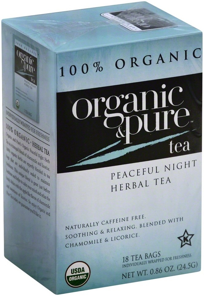 Organic & Pure Peaceful Night Herb Tea, 18 tea bags per pack -- 6 per case