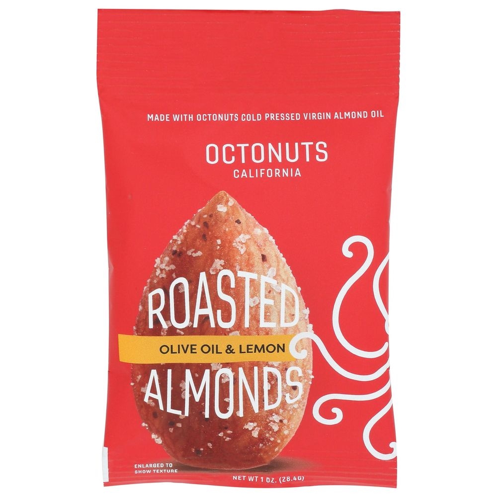Octonuts Olive Oil and Lemon Roasted Almonds, 1 Ounce -- 12 per case