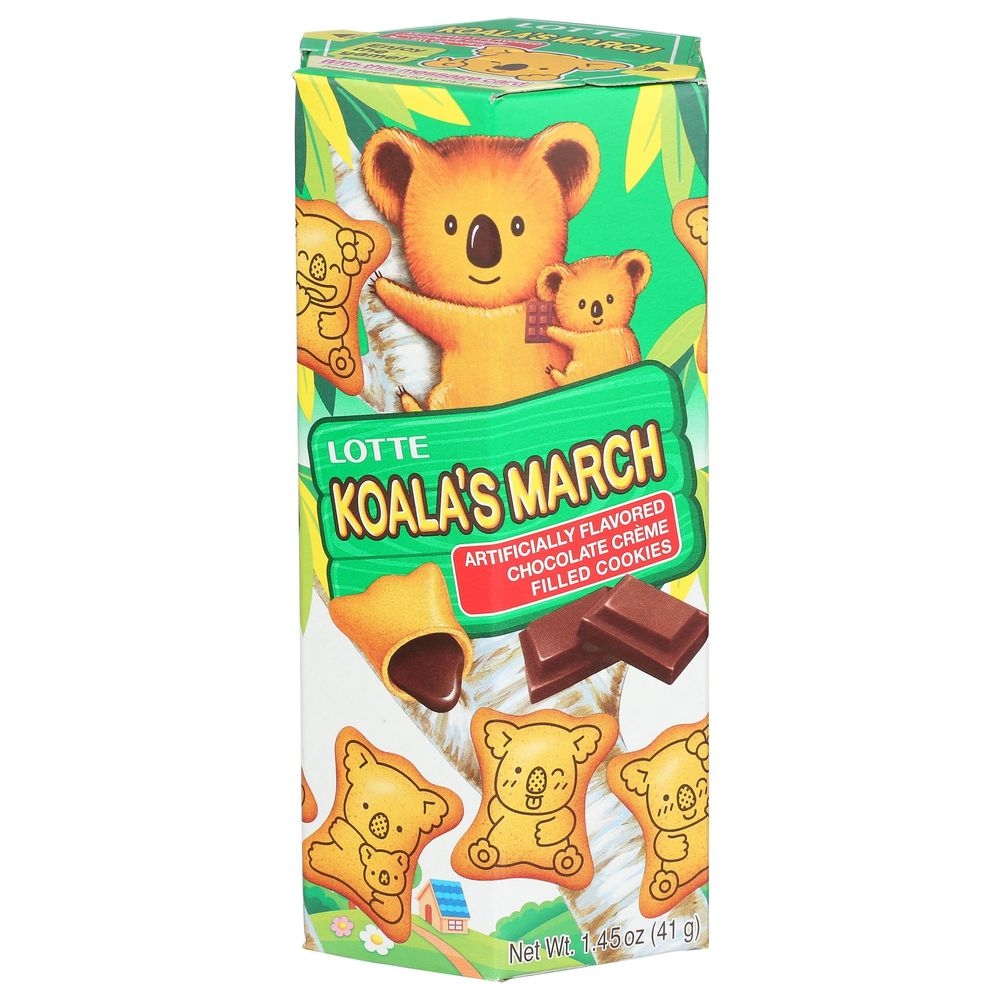 Lotte Koalas March Chocolate Crème Filled Cookies, 1.45 Ounce -- 6 per case