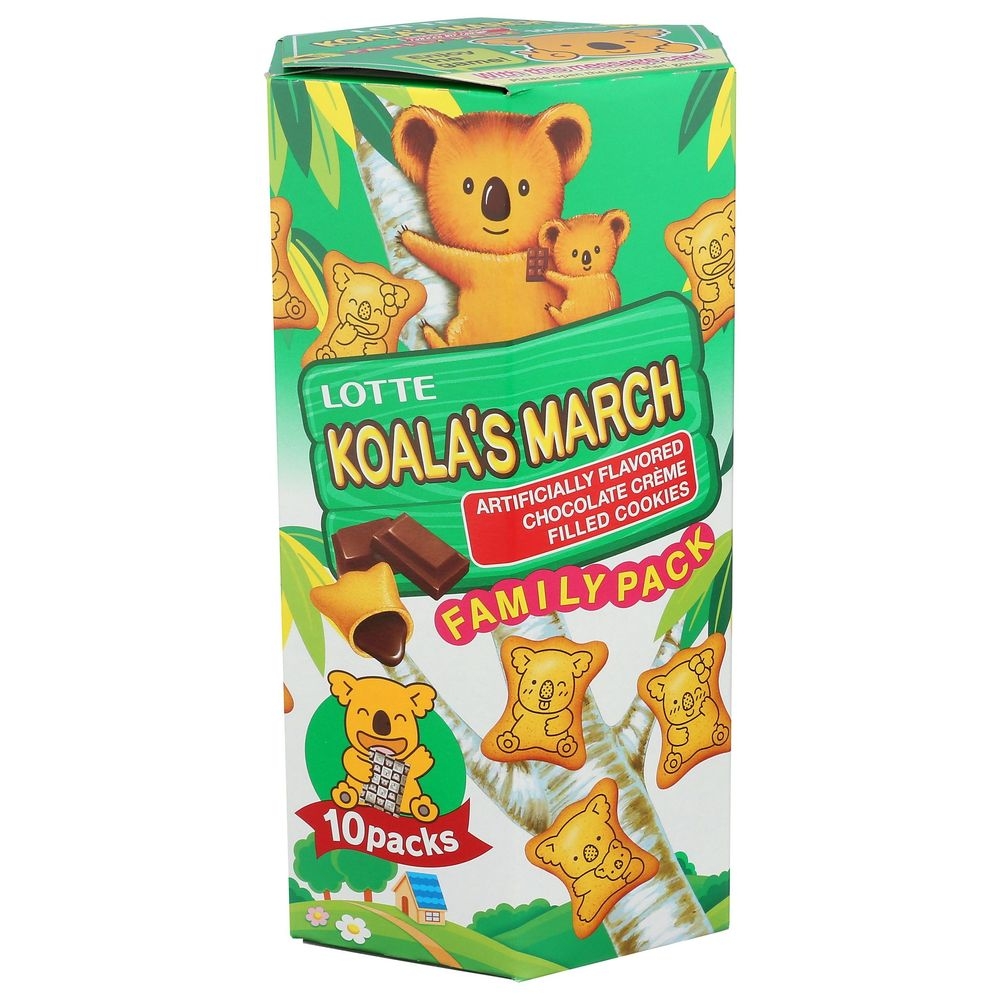 Lotte Koalas March Chocolate Crème Filled Cookies, 6.89 Ounce -- 10 per case