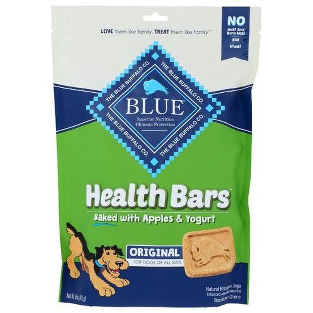 Blue Buffalo Health Bars Baked with Apples and Yogurt Natural Crunchy Dog Treats, 16 Ounce -- 4 per case