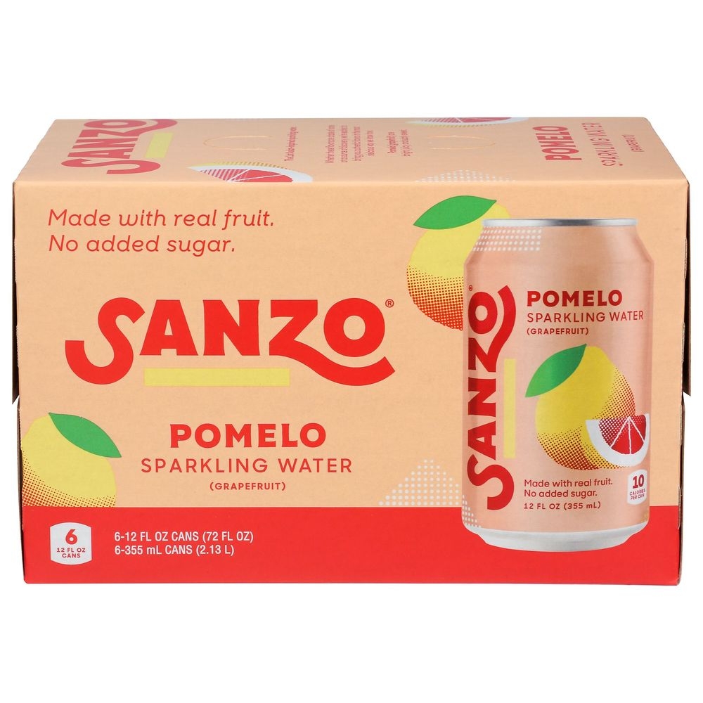 Sanzo Pomelo Sparkling Water, 12 Fluid Ounce -- 4 per case