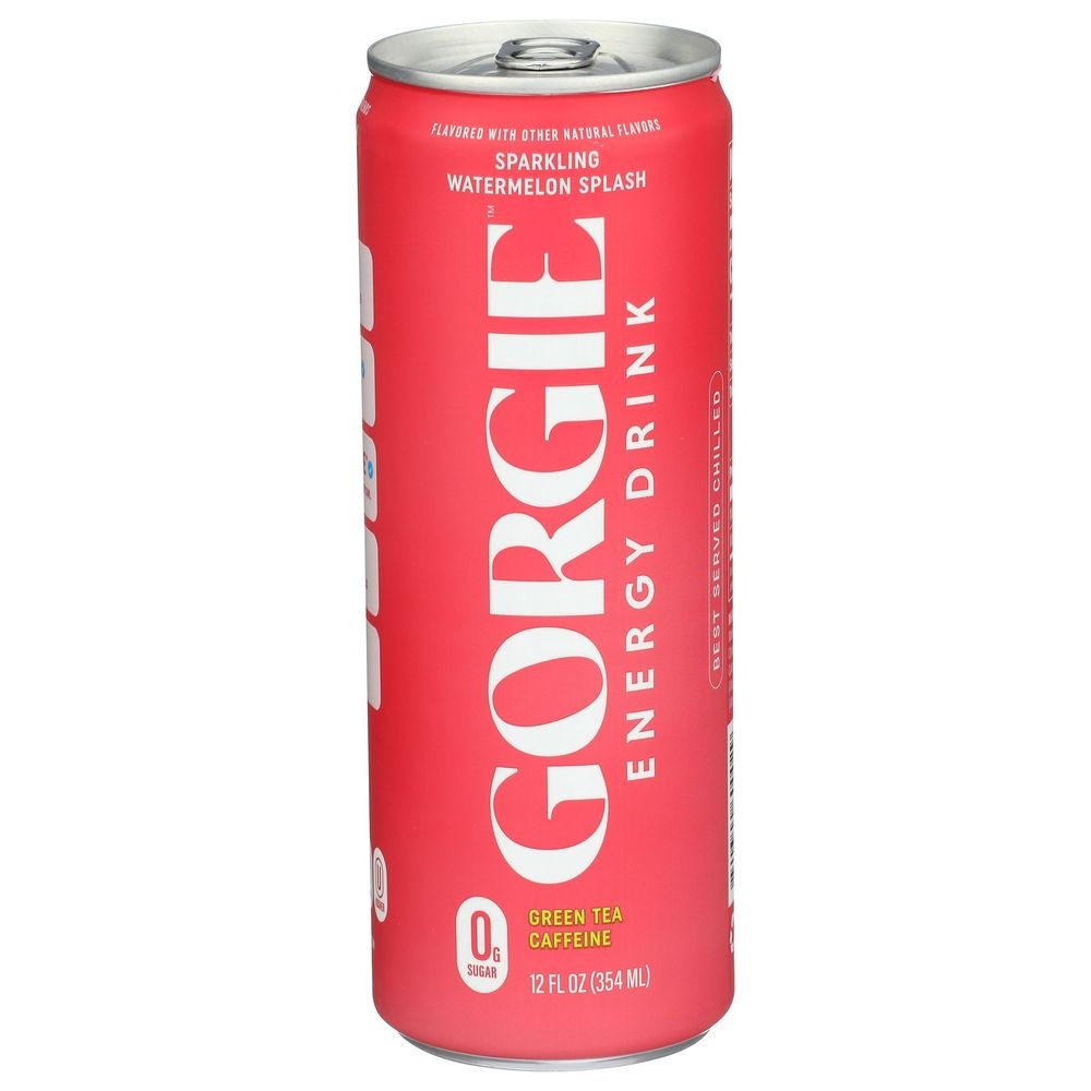 Gorgie Watermelon Crush Sparkling Energy Drink, 12 Fluid Ounce -- 12 per case