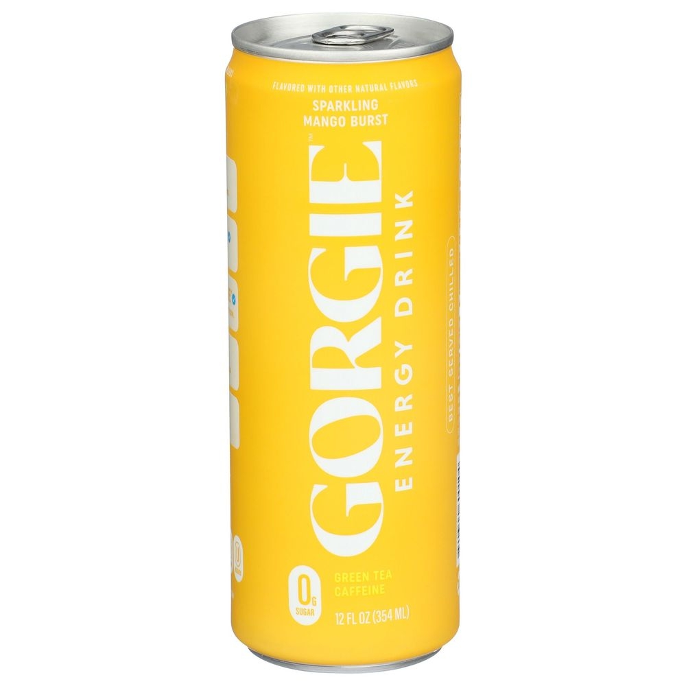 Gorgie Mango Burst Sparkling Energy Drink, 12 Fluid Ounce -- 12 per case
