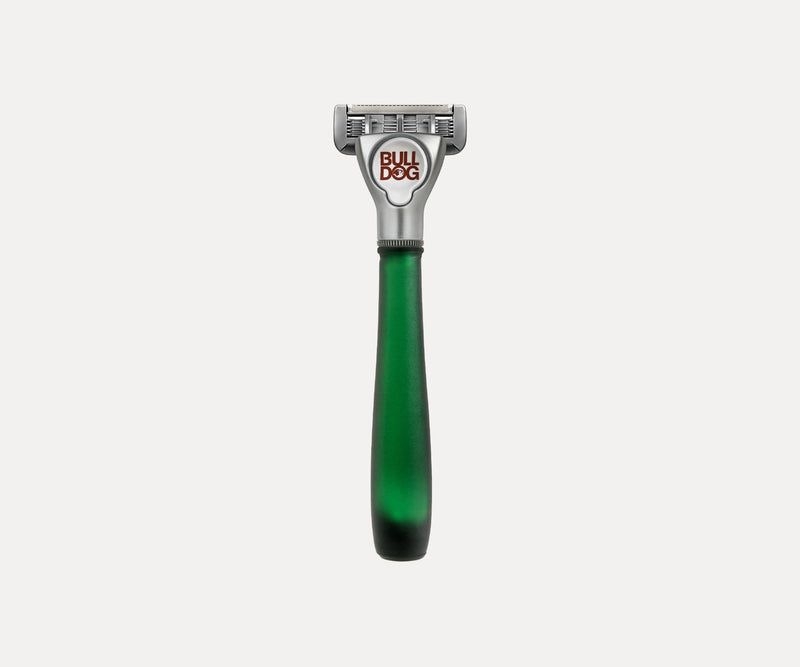 Bulldog Green Handle Original Glass Razor with 5 Blade