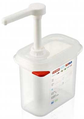 Araven Transparent GN 1/9 Sauce Dispenser, 1.6 Quart -- 3 per case.