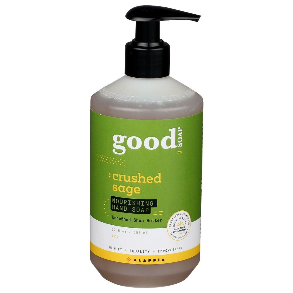 Alaffia Crushed Sage Nourishing Hand Soap, 12 Fluid Ounce