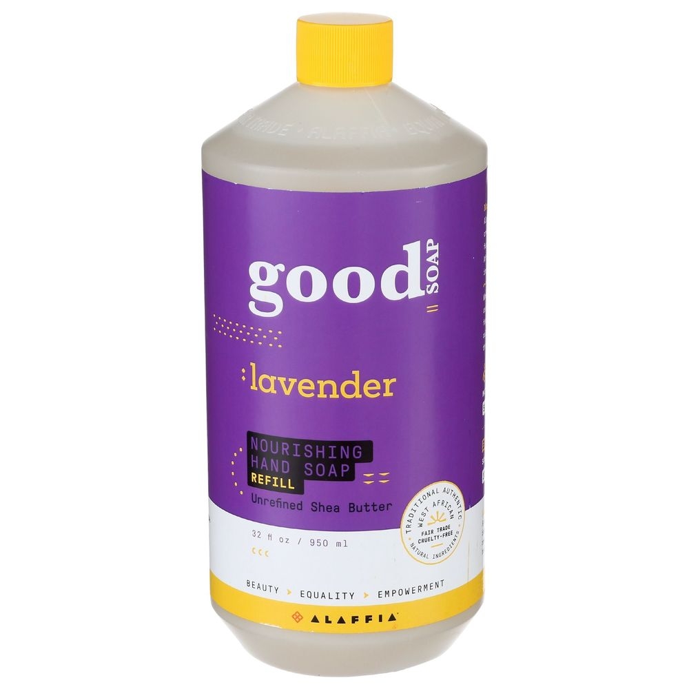 Alaffia Lavender Nourishing Hand Soap Refill, 32 Fluid Ounce