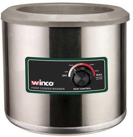 Winco 120 Volt Electric Round Food Warmer/Cooker, 7 Quart -- 1 set