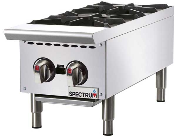 Winco Spectrum 2 Burner Natural Gas Hotplate, 12 inch -- 1 set