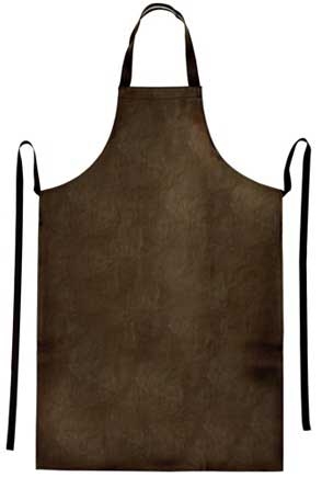 Winco Vinyl Brown Heavyweight Dishwashing Apron, 27.5 x 40 inch -- 60 per case