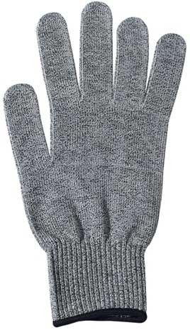 Winco Gray Extra Large Antimicrobial Cut Resistant Gloves with Black Wristband -- 120 per case