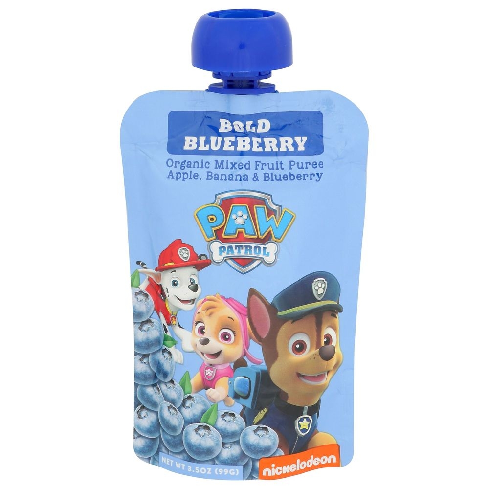 Paw Patrol Organic Bold Blueberry Mixed Fruit Puree, 3.5 Ounce -- 10 per case