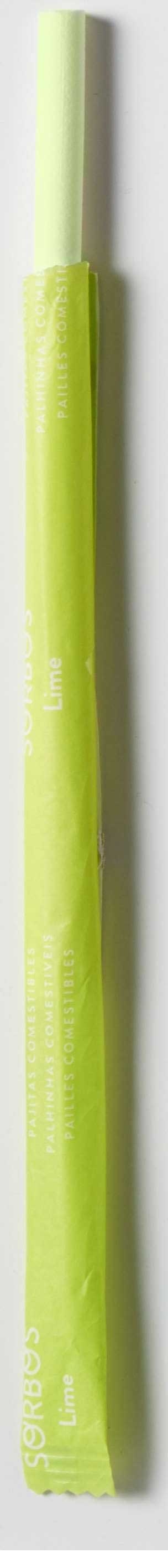 Sorbos Edible Lime Straw, 19 Centimeter -- 200 per case