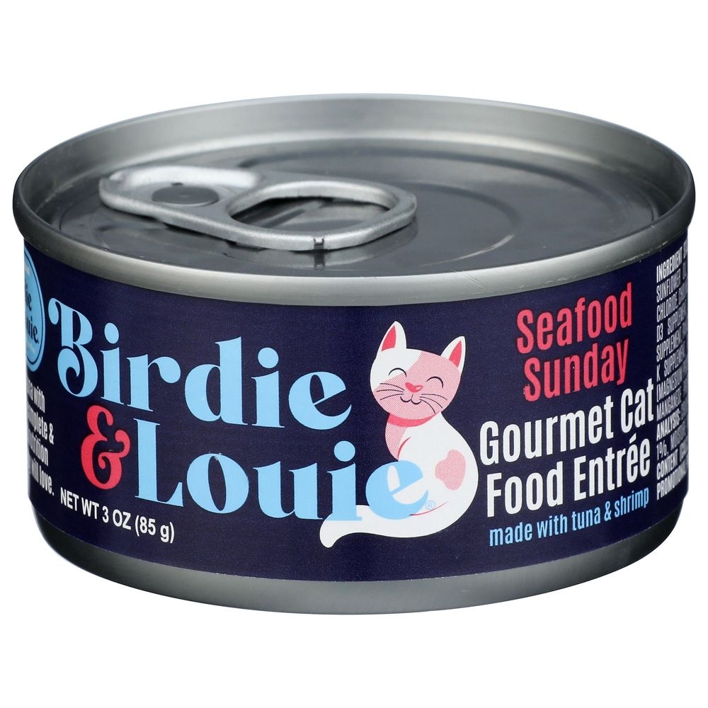 Birdie and Louie Gourmet Seafood Sunday Cat Food, 3 Ounce -- 12 per case